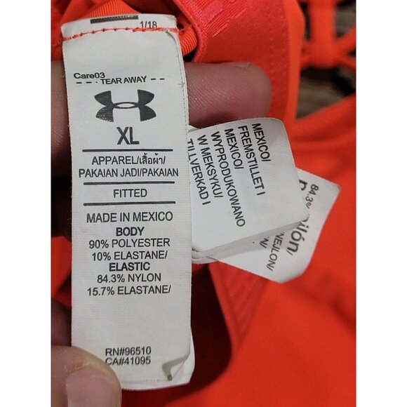 UNDER ARMOUR Sports Bra Hott Pink Size XL Criss Cross Racer Back - Picture 6 of 6